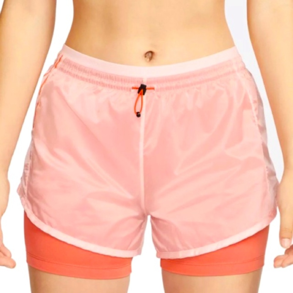 Nike women's Icon Clash Tempo Luxe Mid-rise running shorts.